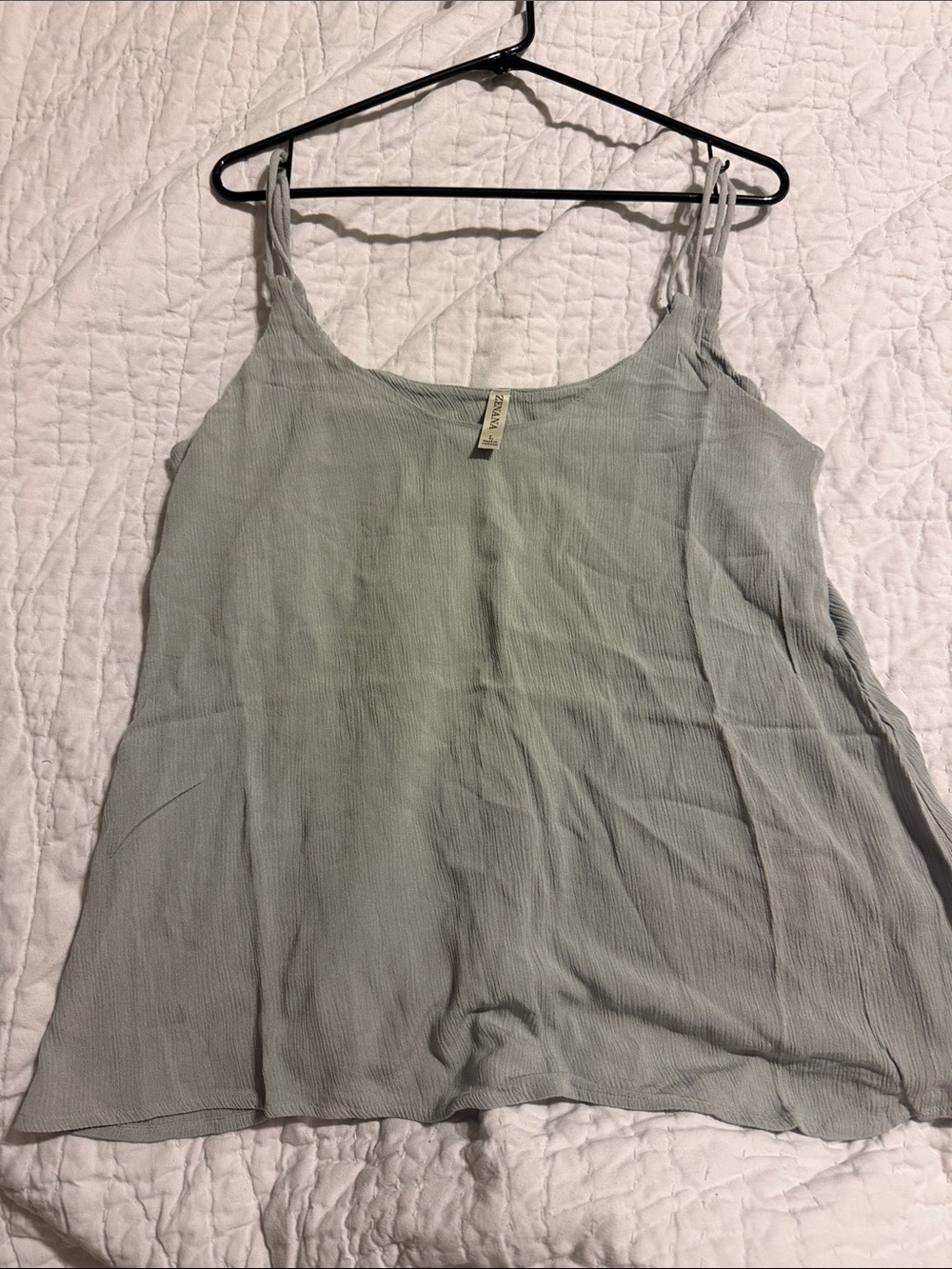 Gray Spaghetti Strap Tank Top - Women